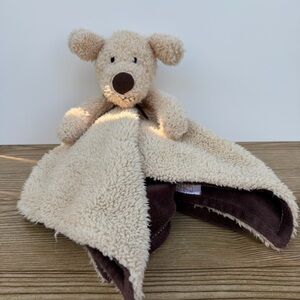 Piccolo Bambino Tan Brown Puppy Dog Baby Lovey Plush Soft Security Blanket